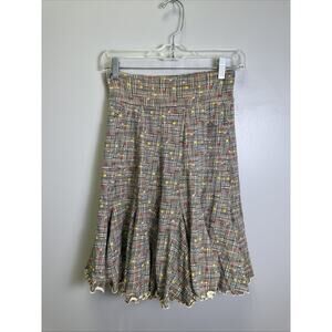 Effie's Heart The Seven Year Trumpet Skirt XS Grid Confetti Polka Dot